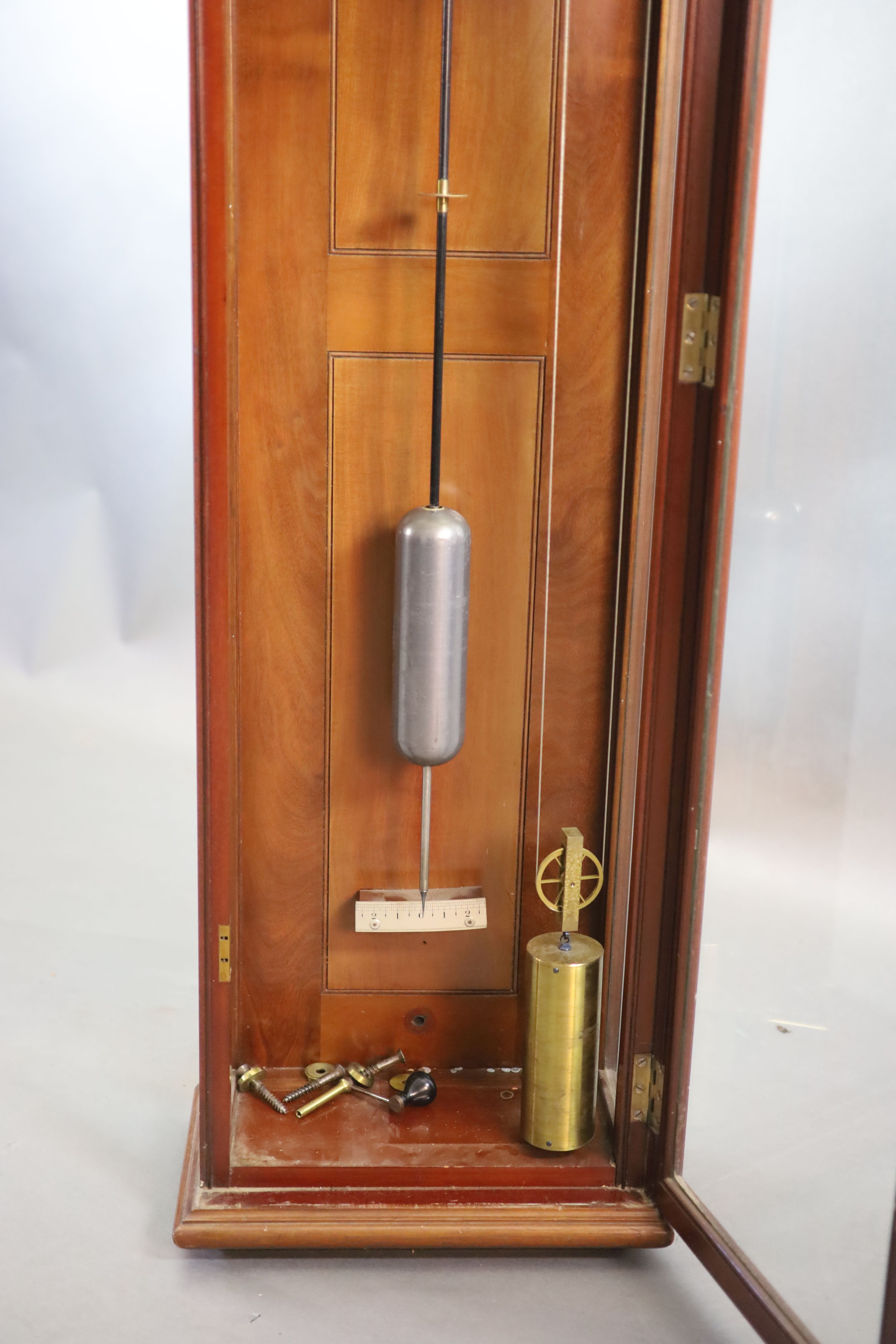 A Victorian mahogany cased regulator, height 60in.